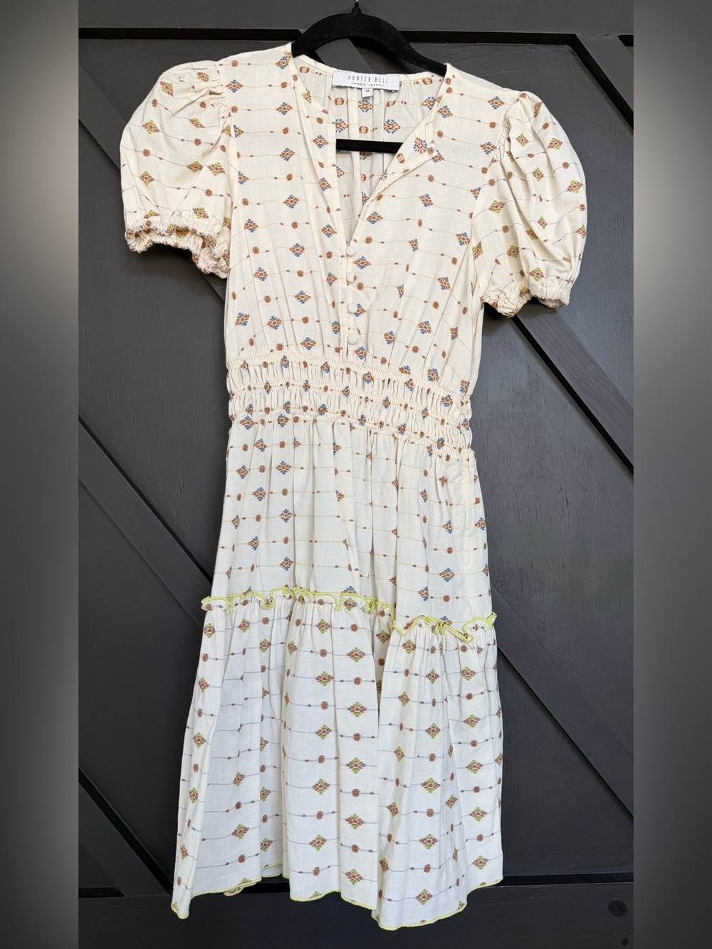 Hunter Bell Ellison Dress in Cream Medallion, Size XS - Picture 7 of 12